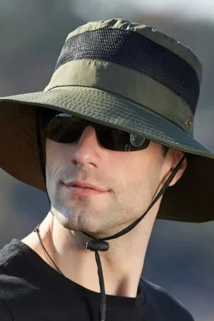 Xinbaoguan 100% Polyester 9201 New Summer Breathable Fisherman Hat Outdoor Mountaineering Hat Big Eaf Sunshade Hat Benni Hat