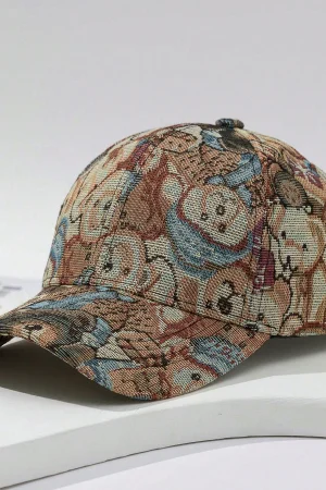 Fashion trend full print cartoon cute bear baseball cap personality casual sunshade hat suitable for daily collocation