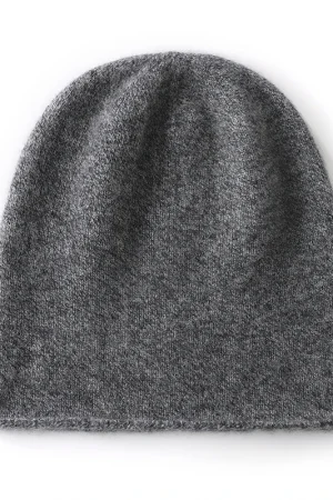 2024 Winter Unisex 100 Cashmere Hats Outdoor Casual Keep Warm Solid Color Cashmere Knitted Beanie Hat Women /Men Hedging Caps